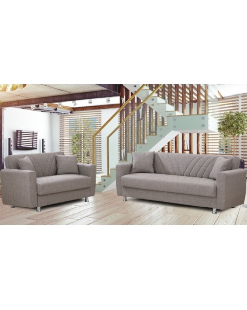 Divano letto con contenitore Smart cappuccino